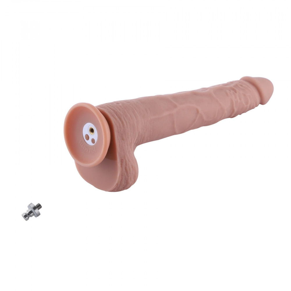 Фалоімітатор - Фалоімітатор 11.8″ з вібрацією для секс-машин Hismith Silicone Dildo with Vibe, KlicLok, пульт ДК 6