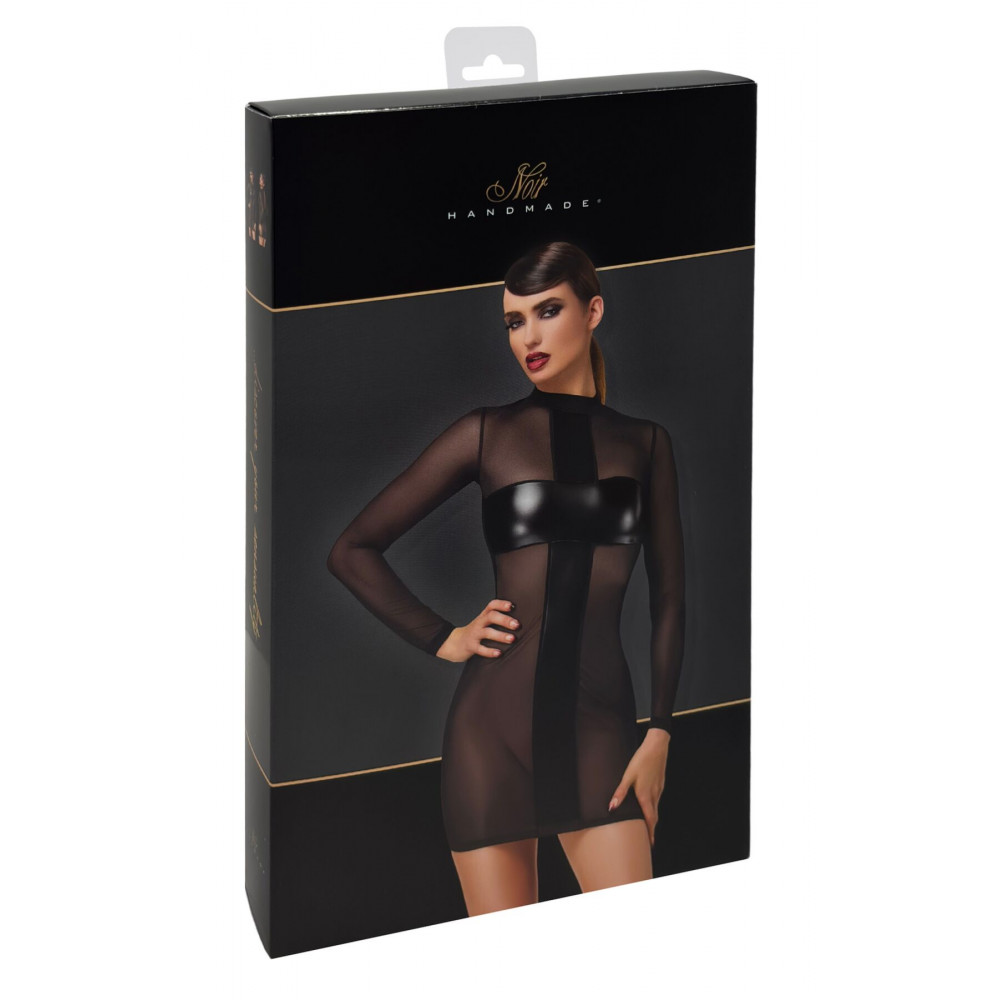  - Сукня Noir Handmade F369 Crossfire Mesh & Wetlook Mini dress L 6