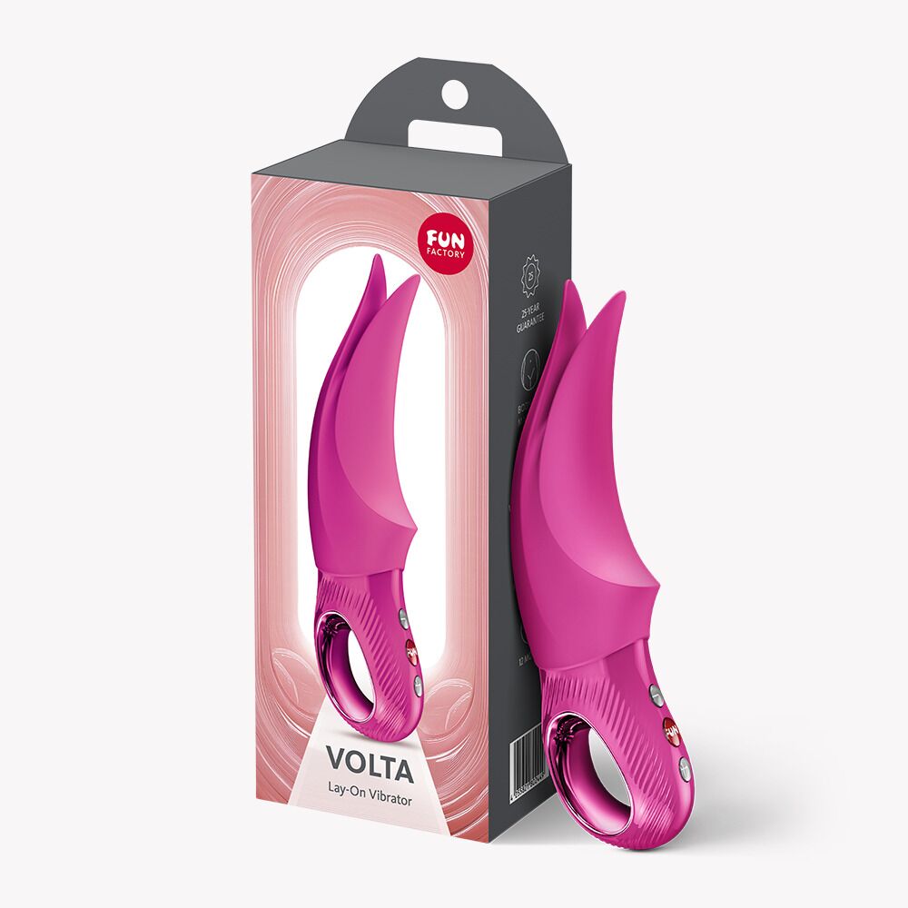 Вибропули и мини-вибраторы - Вибратор для клитора Fun Factory VOLTA Magenta, гибкий двойной кончик 7