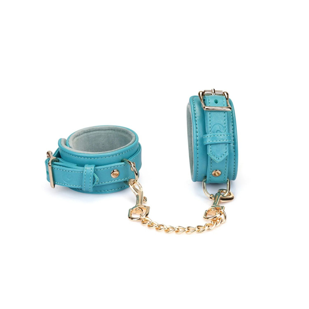 Наручники и ограничения - Наручники Liebe Seele Blue Lamb leather Wrist Cuffs with Velvet Lining