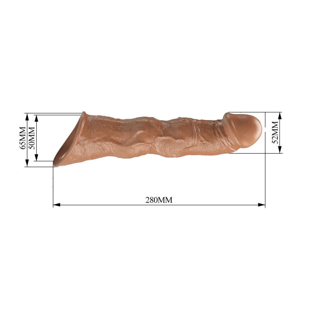  - Удлиняющая насадка Pretty Love - Extension Penis Sleeve with Modular Length Blocks Brown, BI-026280-1 7