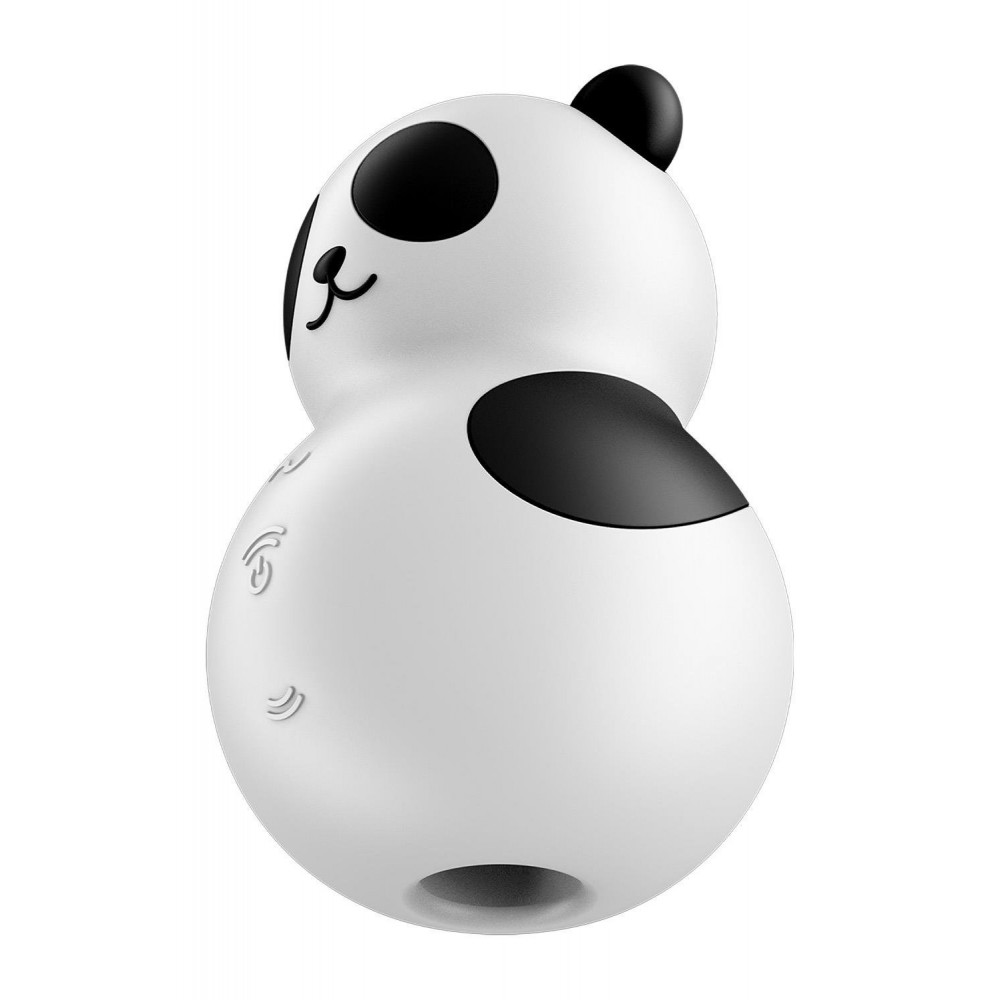 Вакуумный вибратор - Вакуумный стимулятор с вибрацией Satisfyer Pocket Panda черно-белый, 8.9 см 5