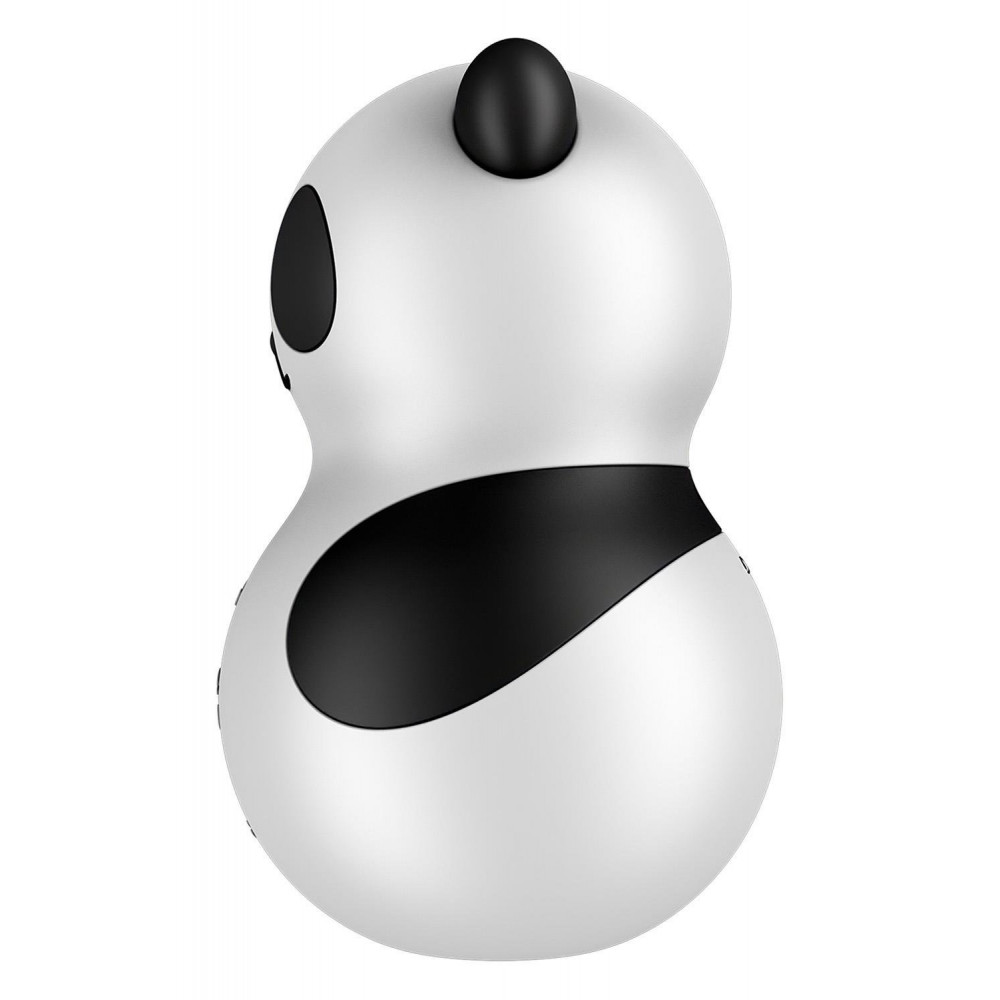 Вакуумный вибратор - Вакуумный стимулятор с вибрацией Satisfyer Pocket Panda черно-белый, 8.9 см 4
