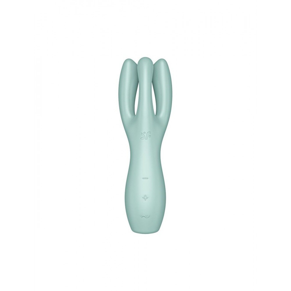 Клиторальный вибратор - Клиторальный вибратор Satisfyer Threesome 3 Mint с тремя пальчиками 3