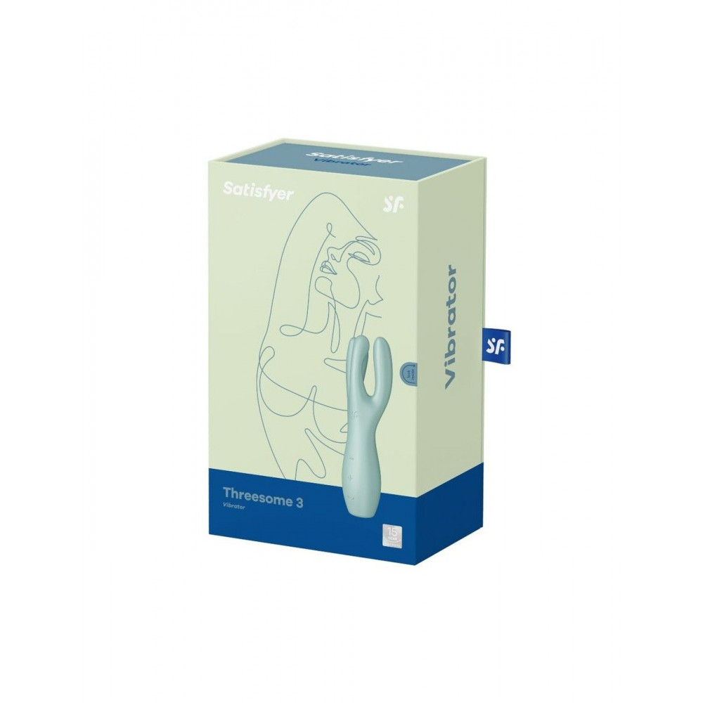 Клиторальный вибратор - Клиторальный вибратор Satisfyer Threesome 3 Mint с тремя пальчиками 1