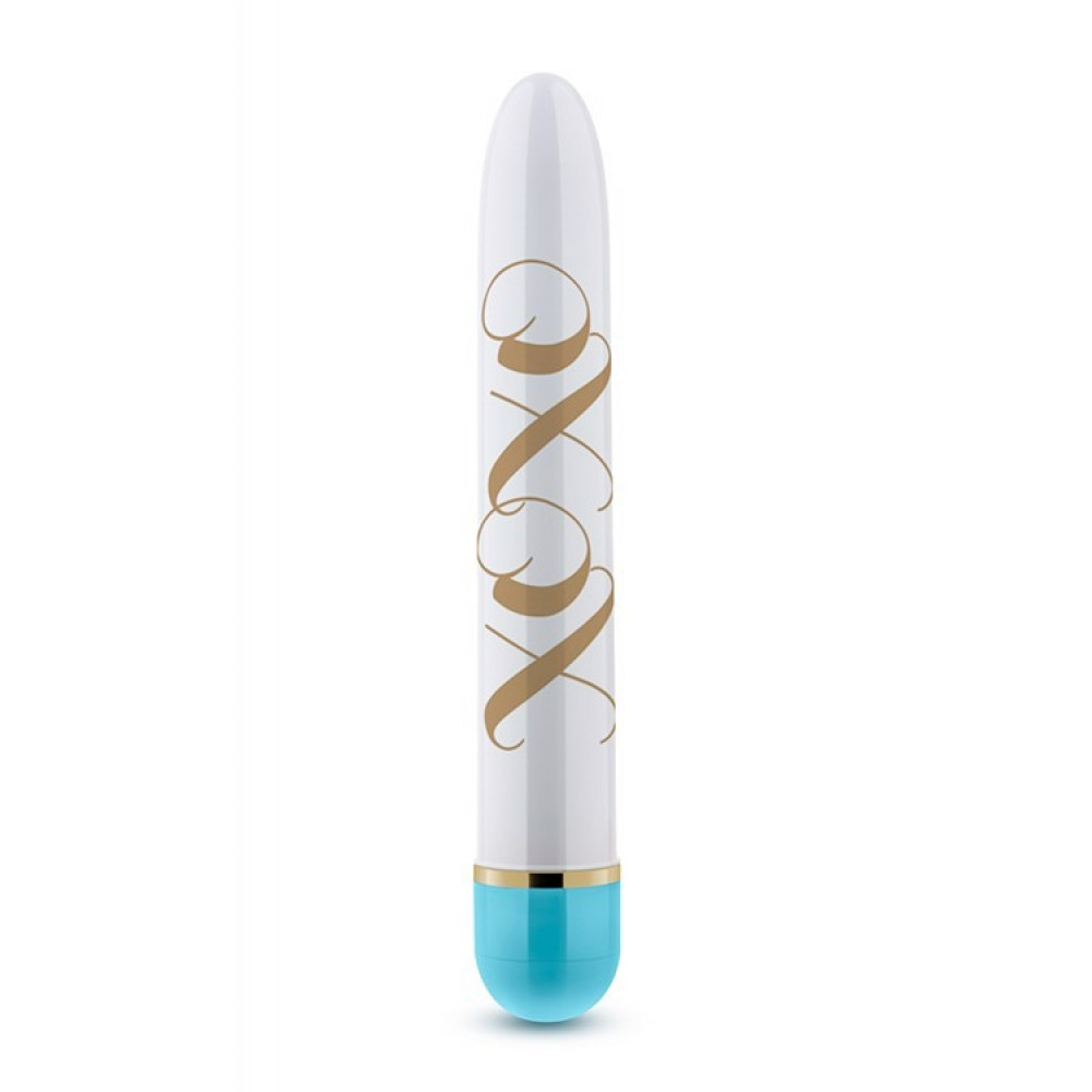 Секс игрушки - Вибратор Дамский пальчик Blush Xoxo, бело-голубой, 14.5 х 2.5 см