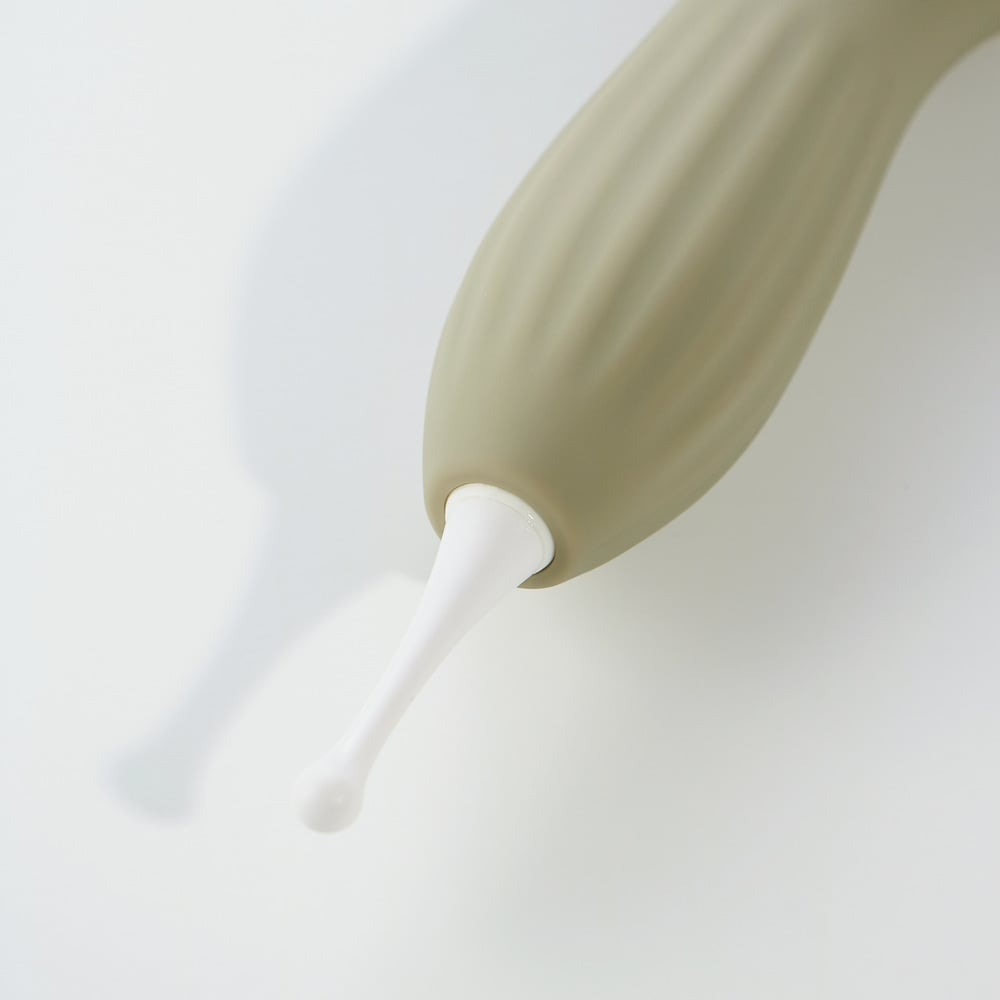 Разное - Вибратор для клитора с колебаниями и 3-мя сменными насадками, силикон Sweet Em Velvet Lure, серый 3