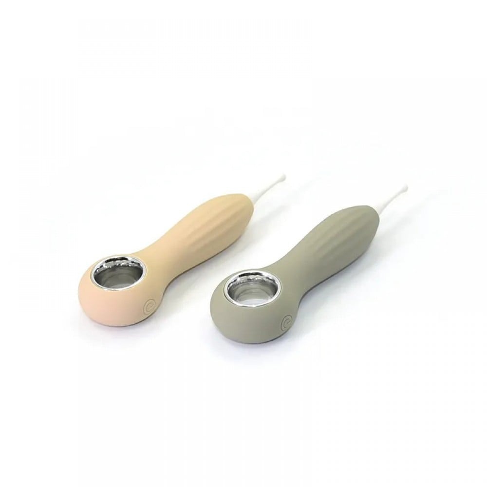 Разное - Вибратор для клитора с колебаниями и 3-мя сменными насадками, силикон Sweet Em Velvet Lure, серый 9