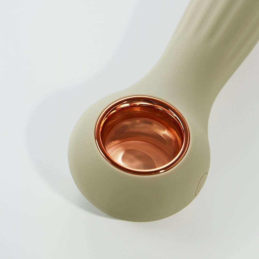 Разное - Вибратор для клитора с колебаниями и 3-мя сменными насадками, силикон Sweet Em Velvet Lure, серый 5