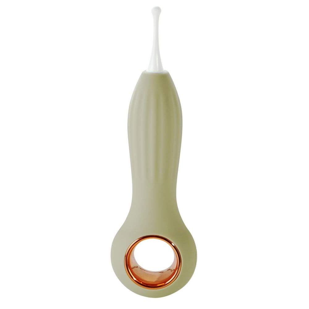 Разное - Вибратор для клитора с колебаниями и 3-мя сменными насадками, силикон Sweet Em Velvet Lure, серый