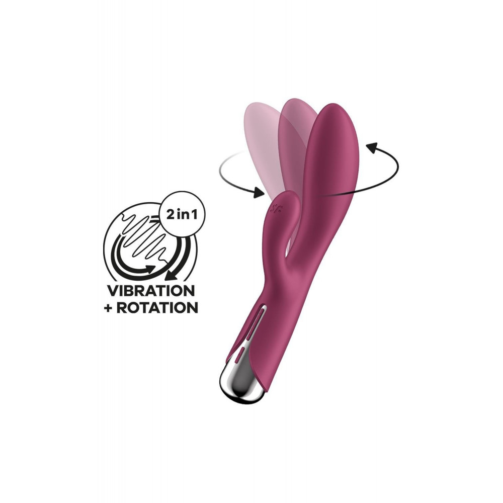 Разное - Вибратор-кролик Satisfyer Spinning Rabbit 1 для точки G и клитора, красный 2