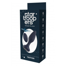 Вибрирующая анальная пробка Dream Toys Startroopers Triton с пультом управления, черная