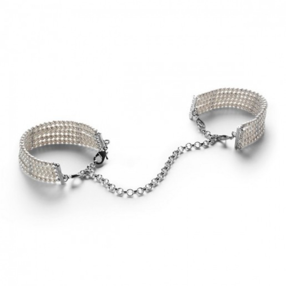 БДСМ наручники - Браслеты - наручники PLASIR NACRE белый жемчуг, Bijoux Indiscrets 6