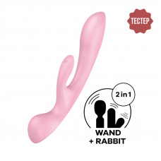 2 в 1: вибратор-кролик + массажер Triple Oh цвет: розовый Satisfyer (Германия)