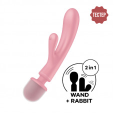 2 в 1: вибратор-кролик + массажер Triple Lover цвет: розовый Satisfyer (Германия)