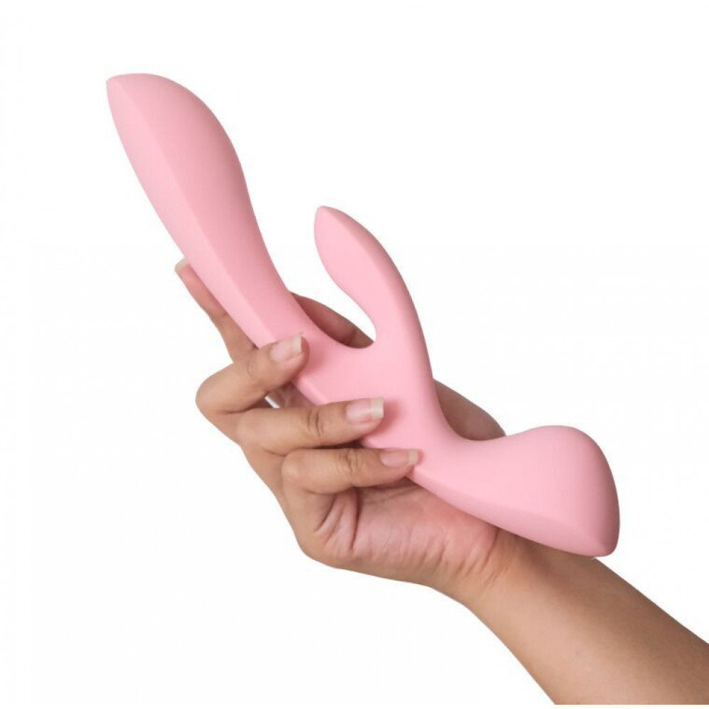 Секс игрушки - Двусторонний вибратор-кролик Satisfyer Triple Oh Pink (мятая упаковка!!!) 6