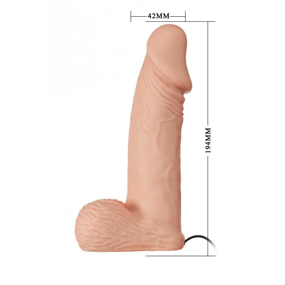 Страпон - Страпон с большим фаллоимитатором ( длина 19.4 см, диаметр 4.2 см ) и вибрацией Ultra Passionate Harness - Strap On RealDeal 7.6