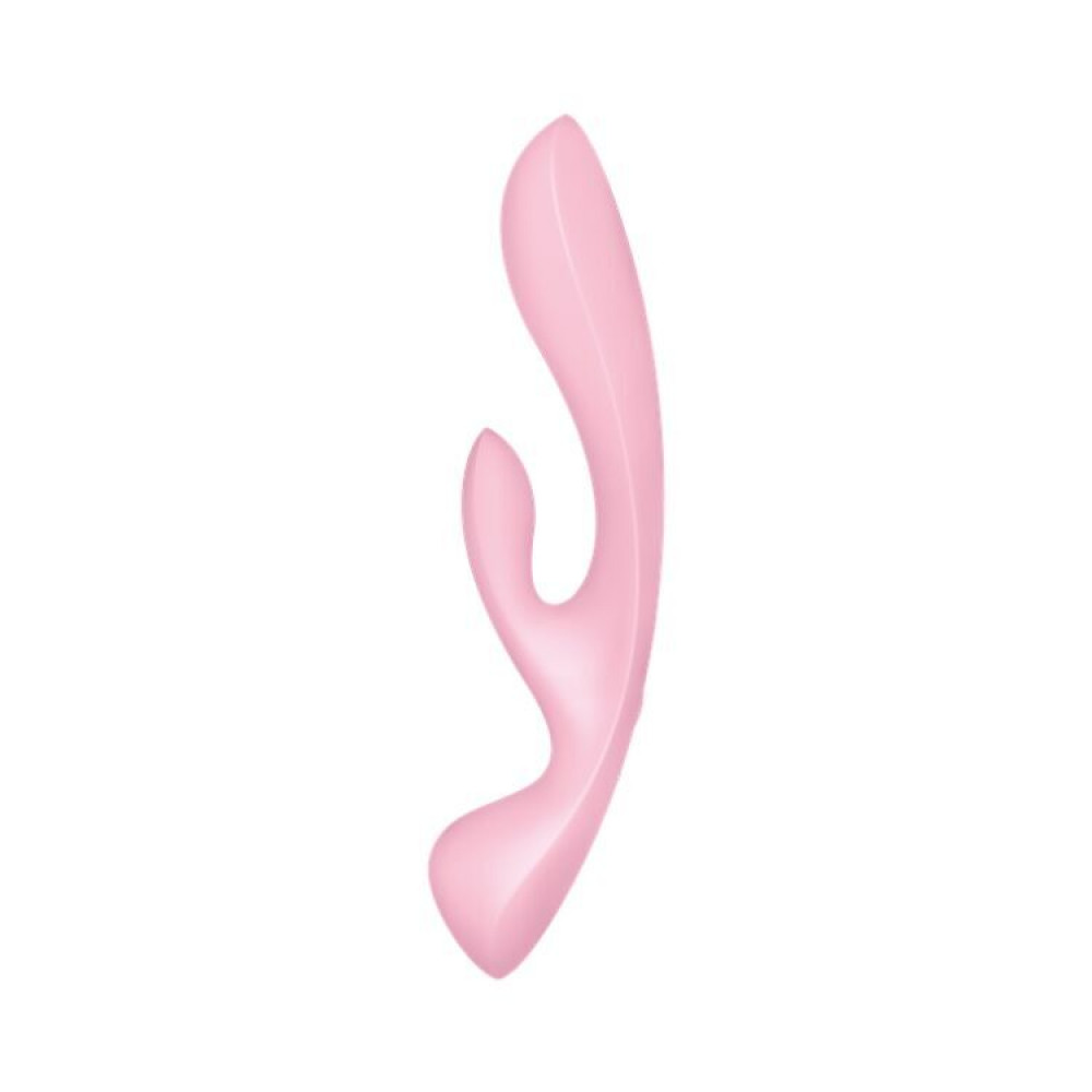 Секс игрушки - Двусторонний вибратор-кролик Satisfyer Triple Oh Pink (мятая упаковка!!!) 2
