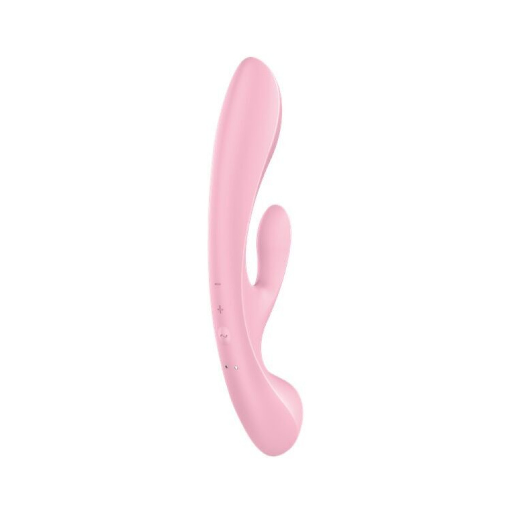 Секс игрушки - Двусторонний вибратор-кролик Satisfyer Triple Oh Pink (мятая упаковка!!!) 5