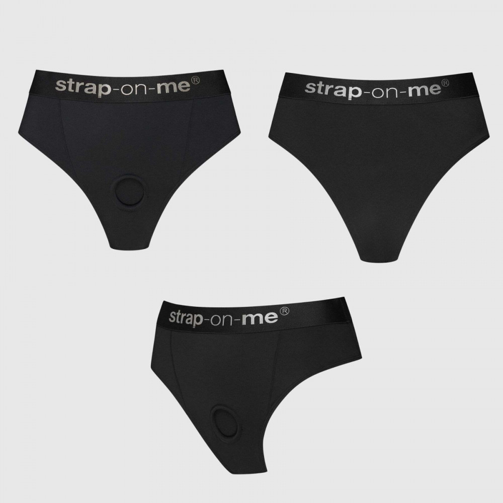 Страпоны - Трусики с фиксацией дилдо Strap-On-Me Harness Lingerie Idole - XS - Black 1