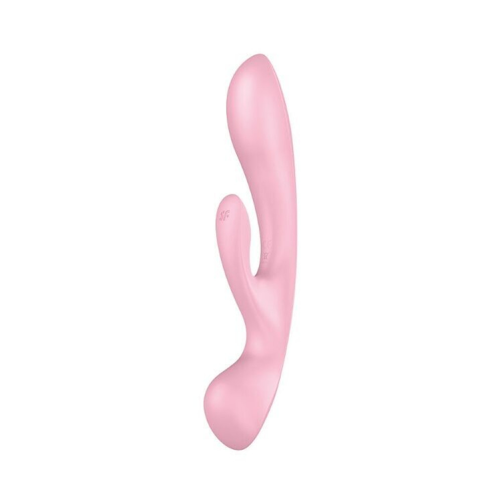 Секс игрушки - Двусторонний вибратор-кролик Satisfyer Triple Oh Pink (мятая упаковка!!!)