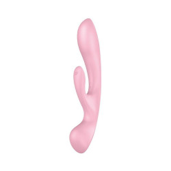 Двусторонний вибратор-кролик Satisfyer Triple Oh Pink (мятая упаковка!!!)