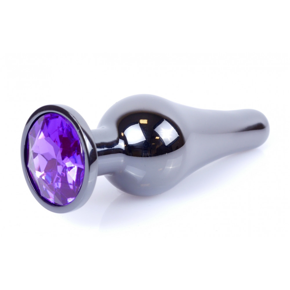 Анальные игрушки - Анальная пробка Boss Series - Jewellery Dark Silver BUTT PLUG Purple, BS6400061 5