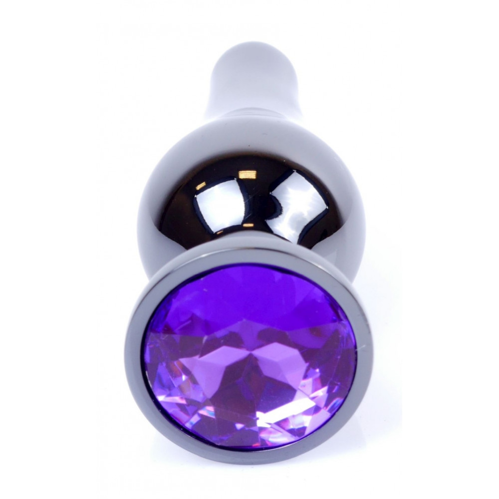 Анальные игрушки - Анальная пробка Boss Series - Jewellery Dark Silver BUTT PLUG Purple, BS6400061 4