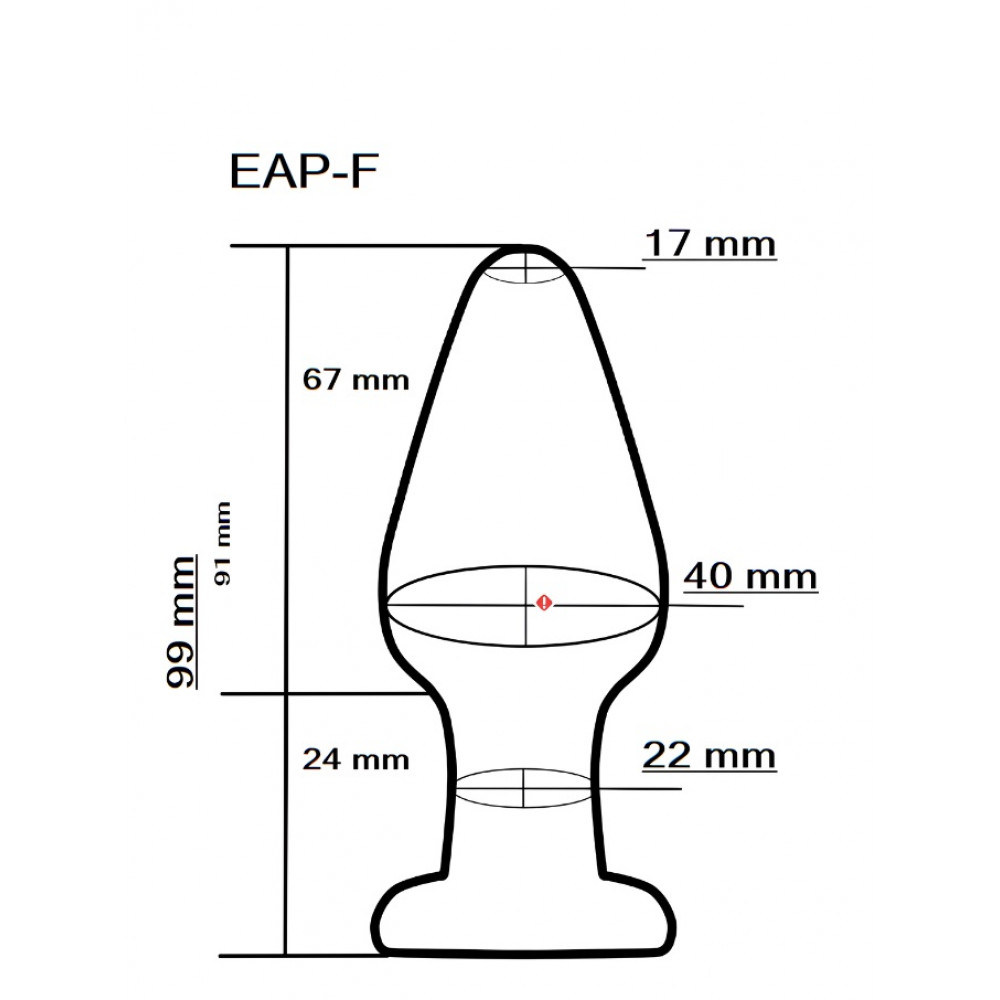 Разное - Анальный плаг из стекла EGZO EAP-F ( длина 9.9 см, диаметр 4 см ) 2