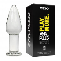 Анальний плаг зі скла EGZO EAP-F (довжина 9.9 см, діаметр 4 см )