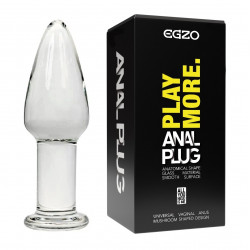 Анальный плаг из стекла EGZO EAP-F ( длина 9.9 см, диаметр 4 см )