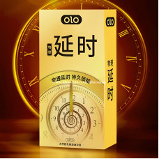 Ароматизовані ультратонкі текстуровані презервативи з гіалуроновою кислотою і пролонгуючим ефектом OLO - Golden Love, 10 шт.