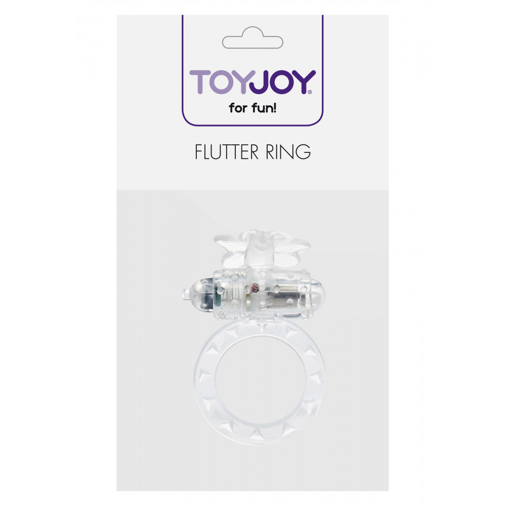 Эрекционные кольца и насадки на член - Эрекционное кольцо с вибрацией Flutter Ring Vibrating Transparant 1
