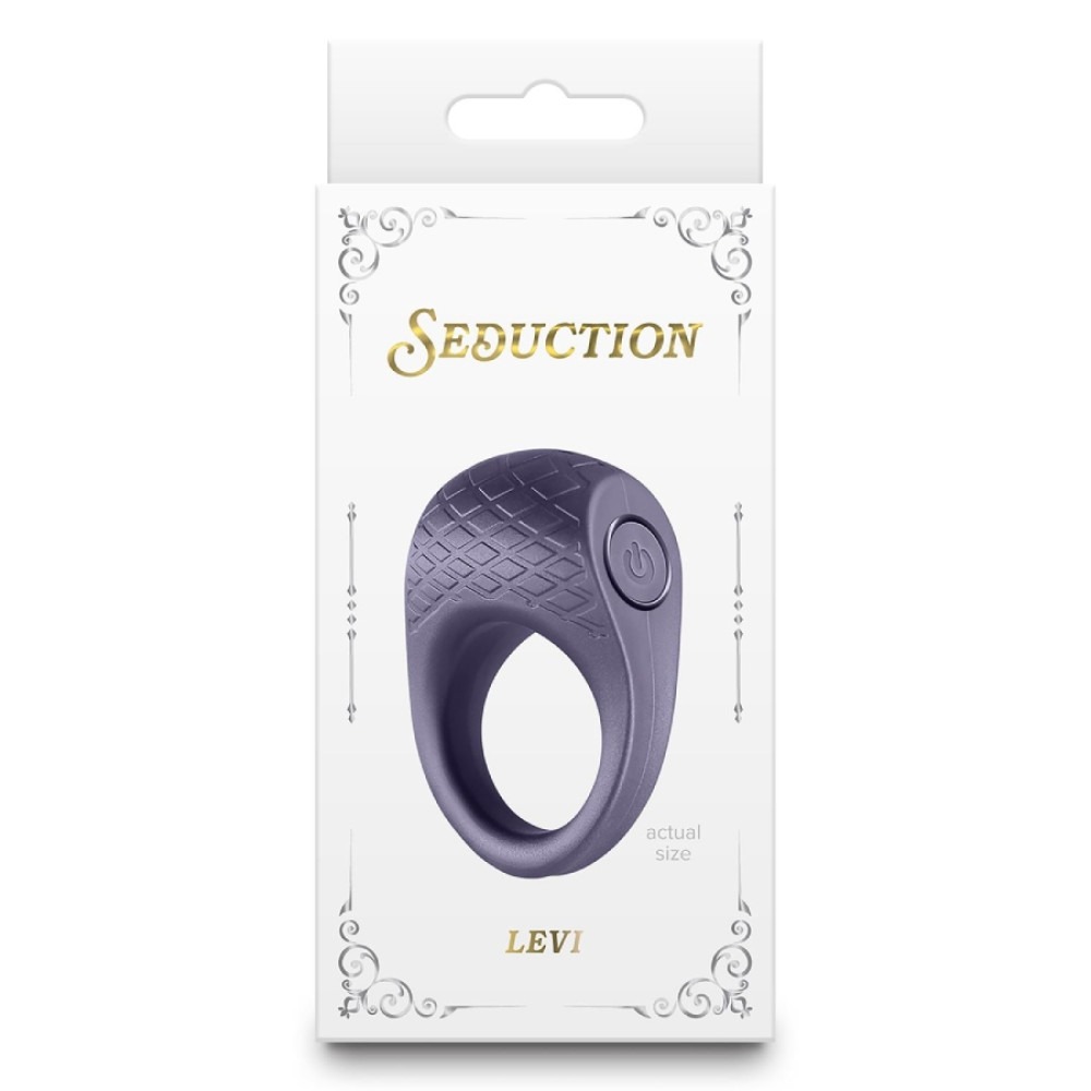 Разное - Эрекционное виброкольцо NS Novelties Seduction Levi, серое 2