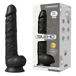Фаллоимитатор гигант термореактивный Silexd Model (15") DD03 черный