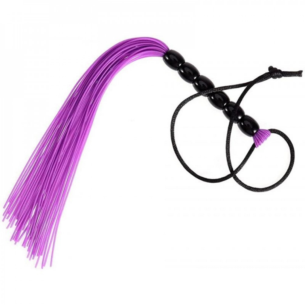 БДСМ игрушки - Кнут фиолетовый, ручка из шариков FLOGGER, 45 см