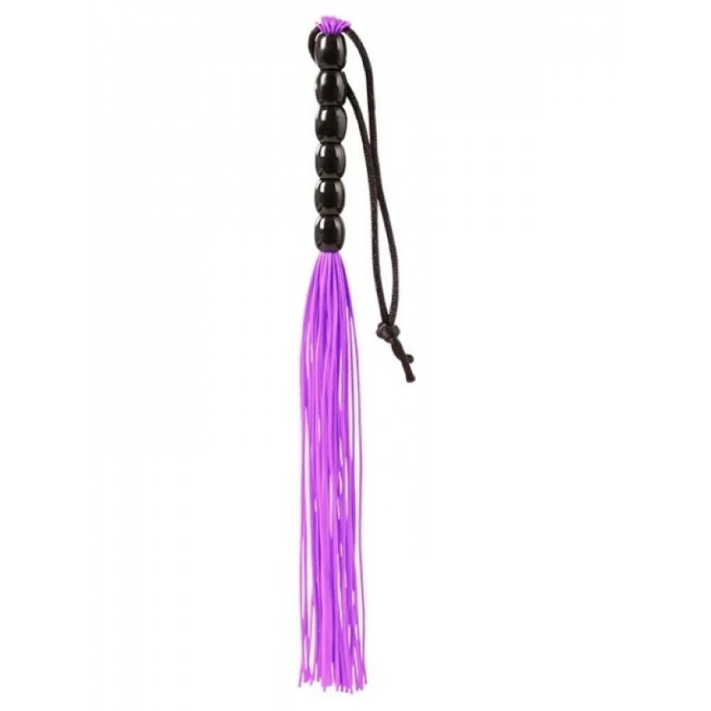 БДСМ игрушки - Кнут фиолетовый, ручка из шариков FLOGGER, 45 см 1
