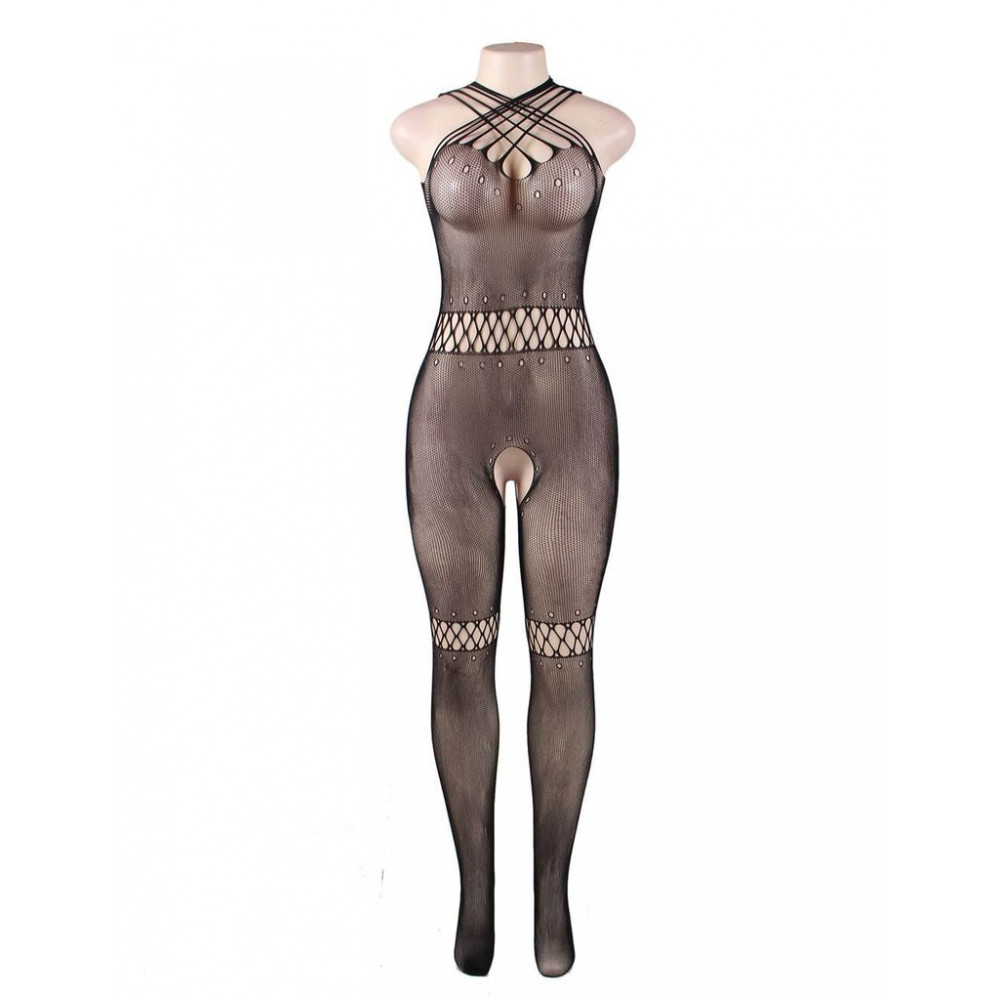 Бодистокинг - Комбінезон Black Multi-Strand Sling Hollow Bodystocking 2