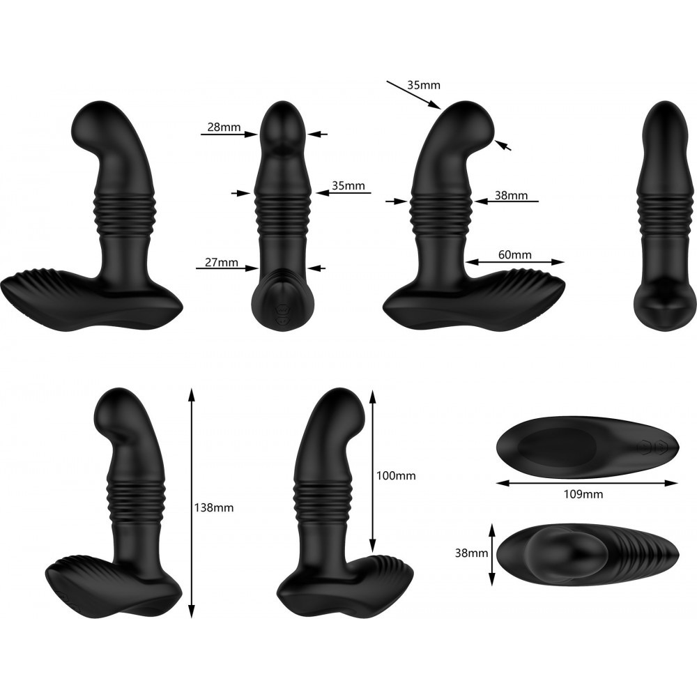 Секс Куклы - Массажер простаты с вибрацией Nexus Thrust, с пультом, черный, 14 х 3.5 см 2