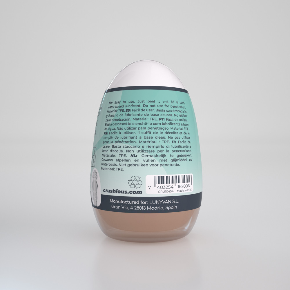 Мастурбатори без вібрації - Мастурбатор-яйце, вагіна CRUSHIOUS EZY EGG THE Novice, реалістичний 2