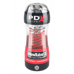 Мастурбатор Pipedream PDX Elite Viewtube 2 прозрачный, 18 см