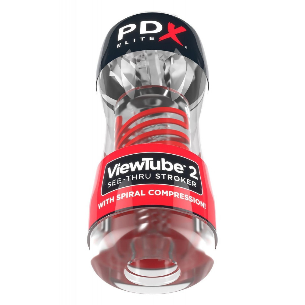 Мастурбаторы без вибрации - Мастурбатор Pipedream PDX Elite Viewtube 2 прозрачный, 18 см 1