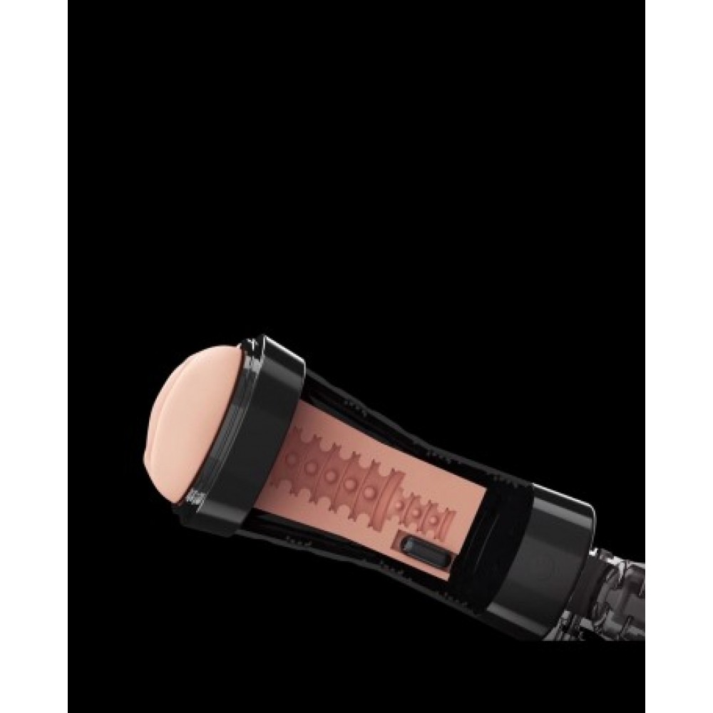 Різне - Мастурбатор-вагіна з вібрацією Pipedream PDX Elite на присосці, в чорній колбі 6