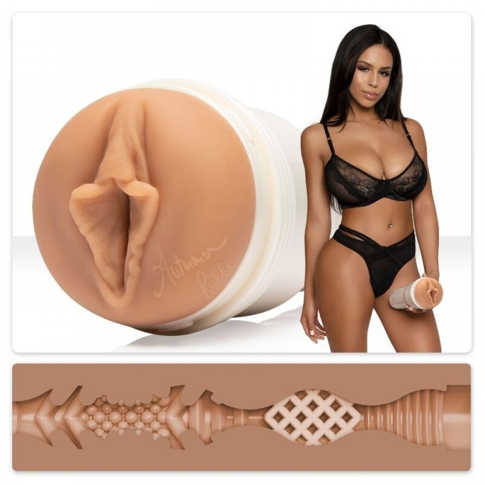 Секс игрушки - Мастурбатор Вагина в колбе Fleshlight Autumn Falls, киберкожа, бежевый