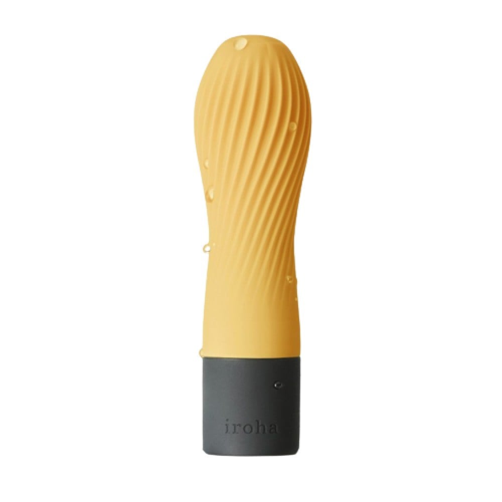 Секс игрушки - Мини вибратор нереалистичный Zen Iroha Tenga, медицинский силикон, желтый