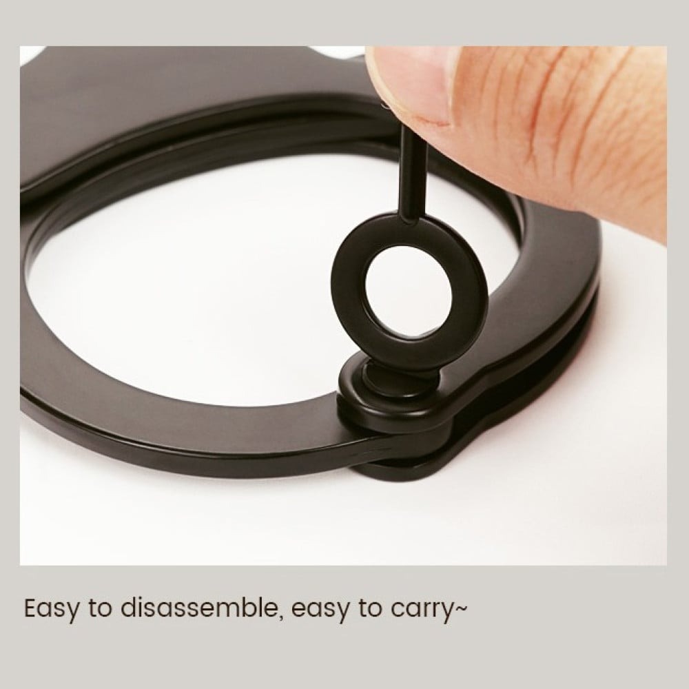 Різне - Наручник з ланцюжком та карабіном Roomfun з ключиком, чорний 5