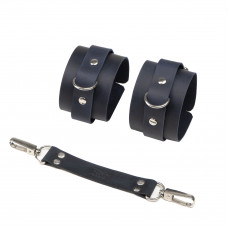 Наручники із натуральної шкіри Flirty Leather - Dark Blue, KC00018