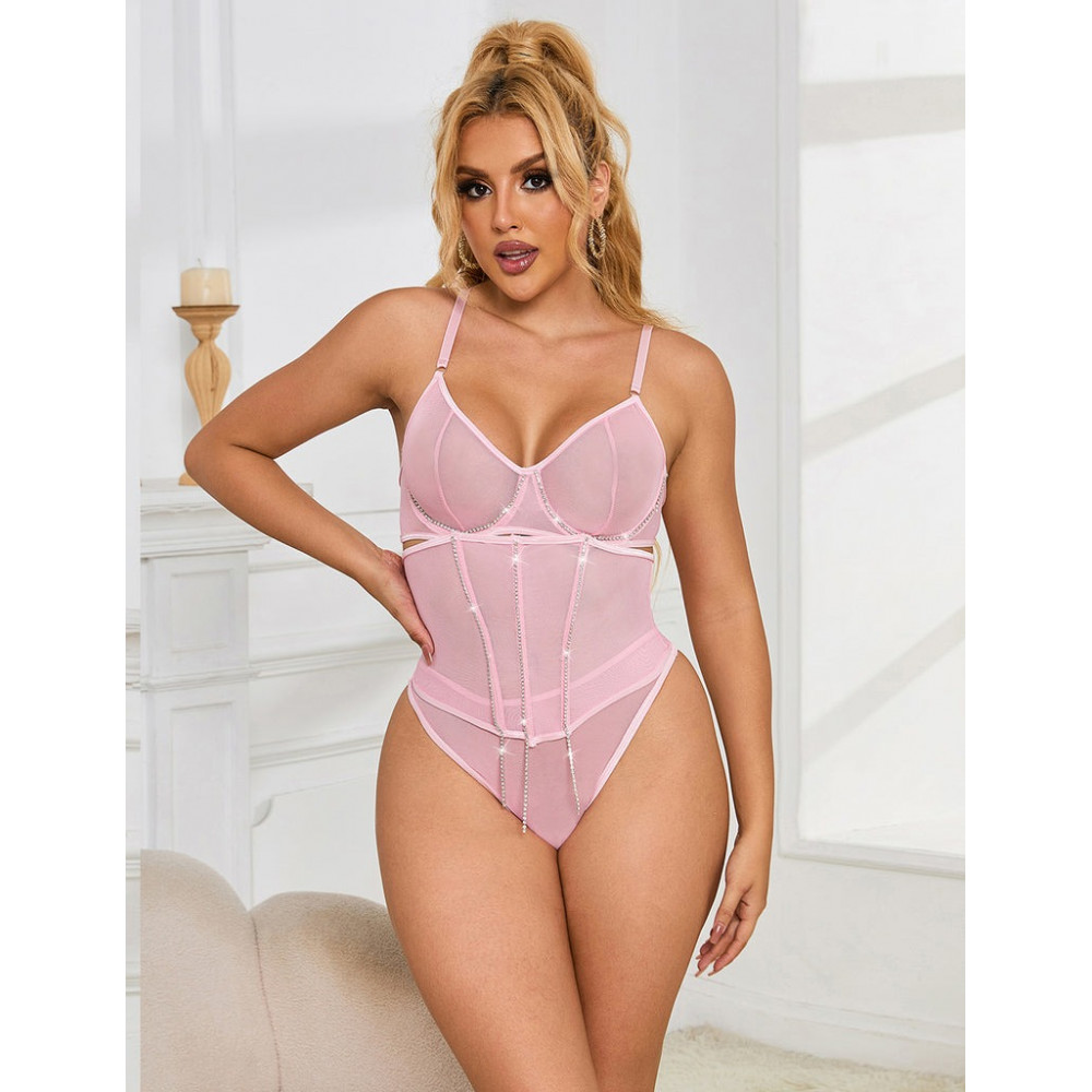 Різне - Рожевий комплект Star Night з декоративними стразами та ланцюжками, M 1