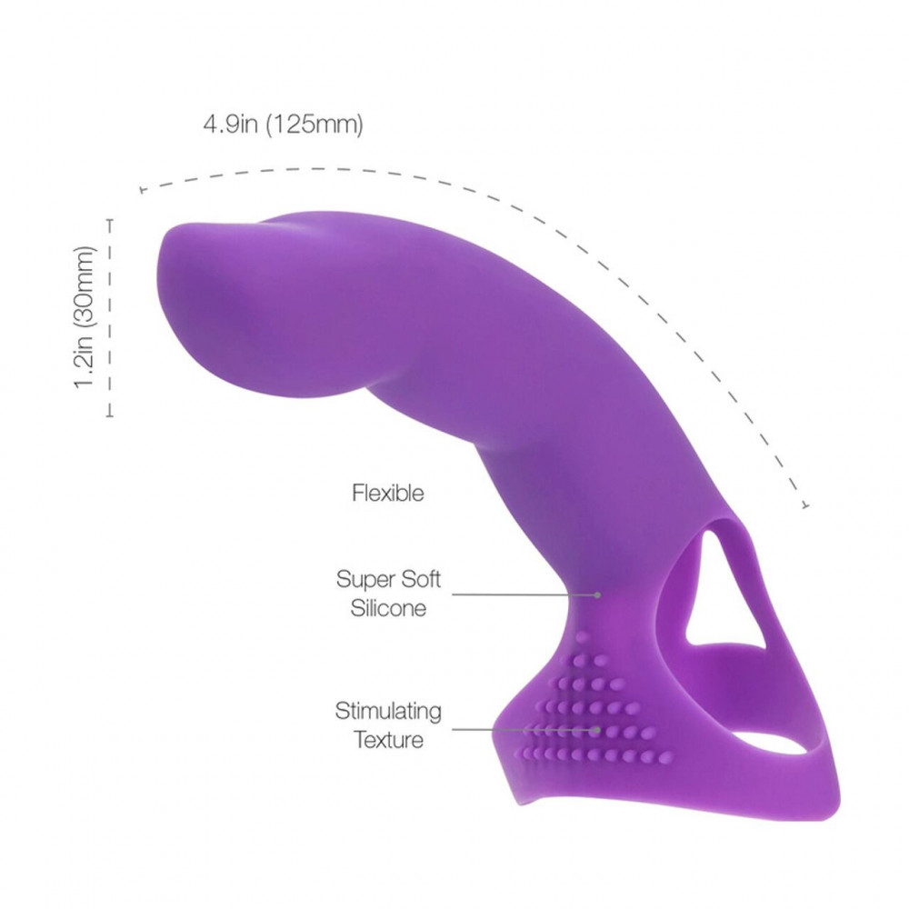 Дилдо - Насадка на палец Simple&True Extra Touch Finger Dong Purple 4