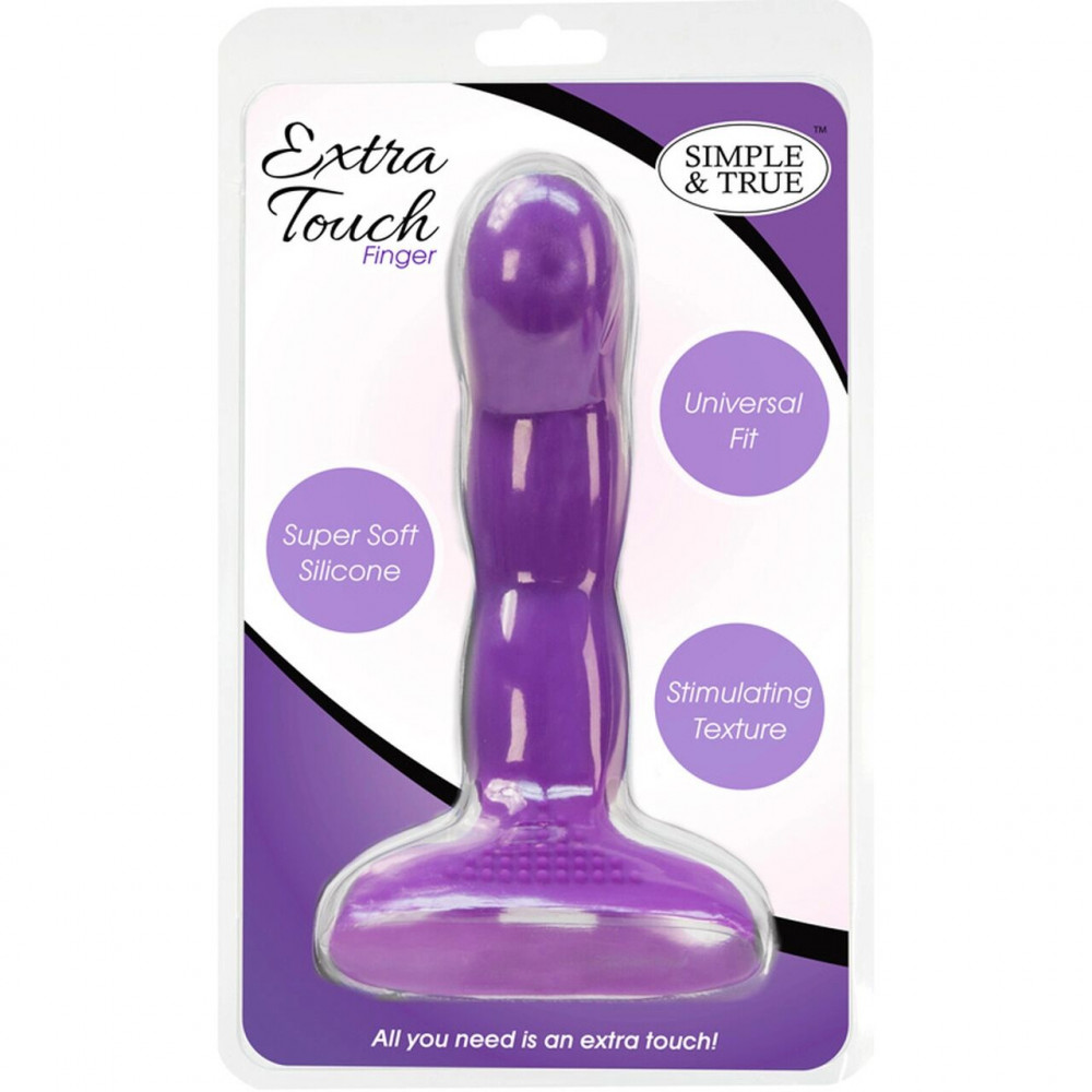 Дилдо - Насадка на палец Simple&True Extra Touch Finger Dong Purple 1